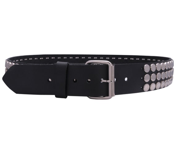 小物 Studs leather belt Premium Studded Spiked 1-3/4