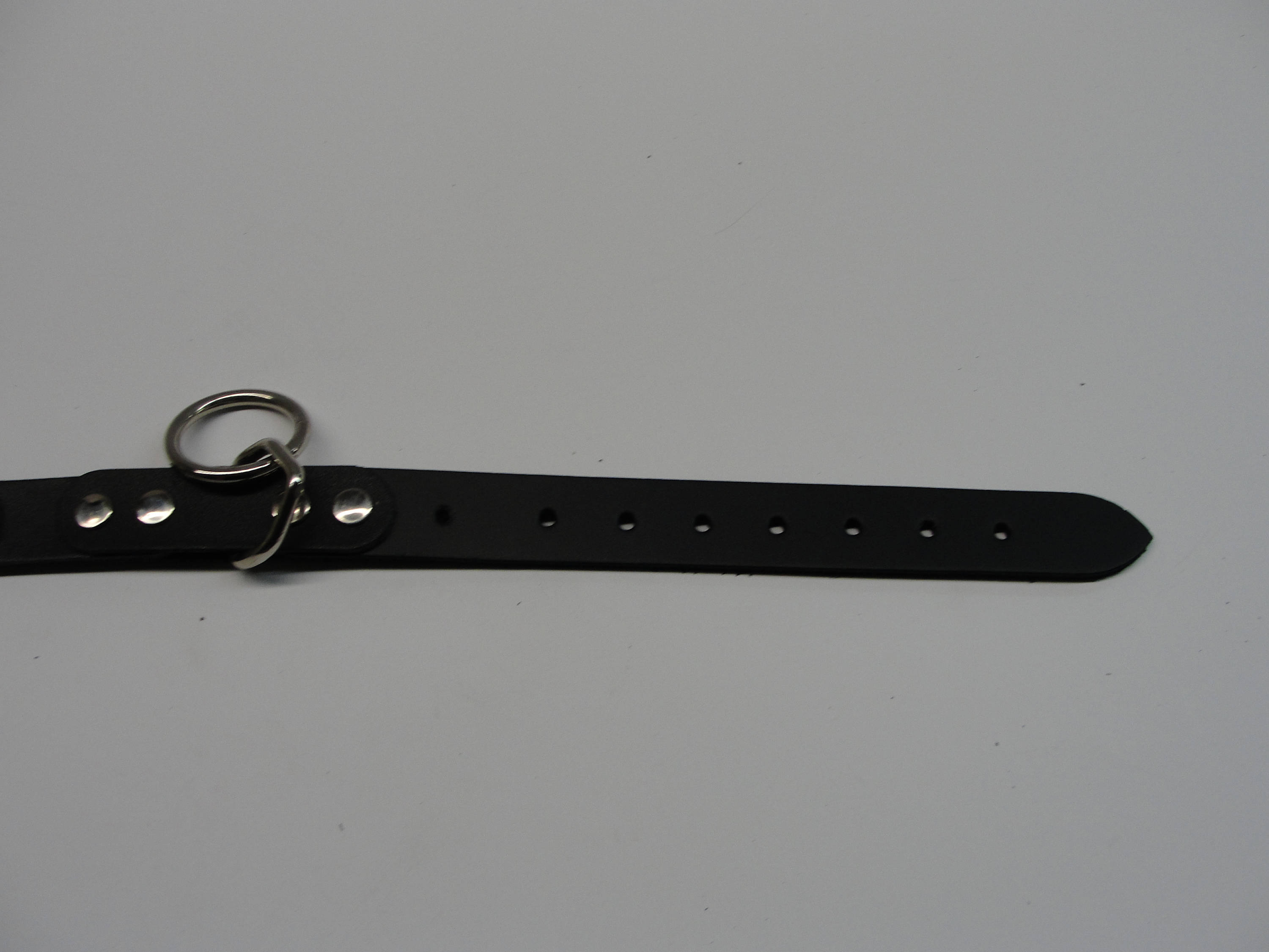 Steam Punk Halter Ring Belt Full Grain Black Leather Pieces