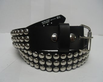 Neiman Marcus Crystal Studded Sueded Black Leather Belt by  display picture 2