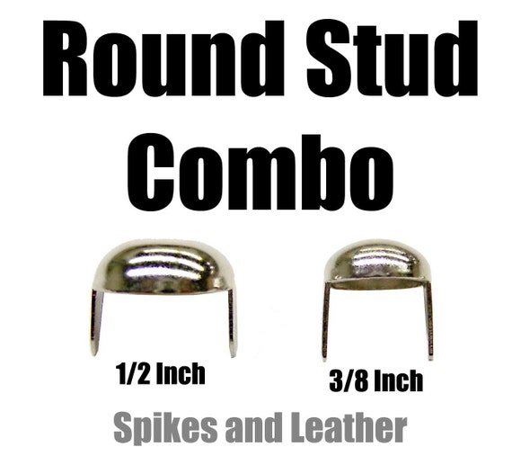 Assorted Round Dome Studs Made in USA Combo Studs Silver