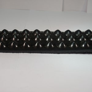 Vegan Friendly Material 1-3/4 45 mm Belt with 3 rows 1/2 13 mm Us/77 Cone Conical Studs Black/Matte Studded Spiked Made in U.S.A. NYC image 3