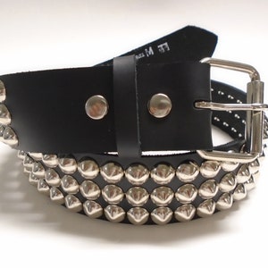 SACRED REICH Leather Old School Silver Cone Studded Belt - Etsy