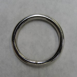 Stainless Steel metal O-rings welded high quality 3/4 1 1-1/4 1-1/2 1-3/4 2 silver/chrome Leather Craft Heavy Duty BDSM Fetish XXX image 1