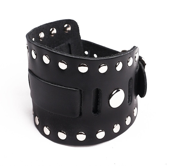 Polsiera Bracciale In Pelle Con Fibbie Di LeatherD Su Etsy - Foto 6