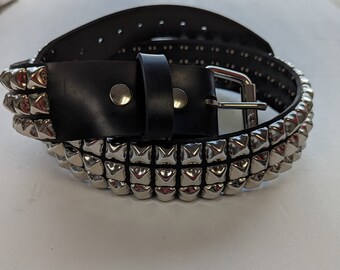 RAWHIDE STUDDED & JEWELED BELT サイズ34 Cowboy Cowgirl Classic Western Rhinestone Bling Studded