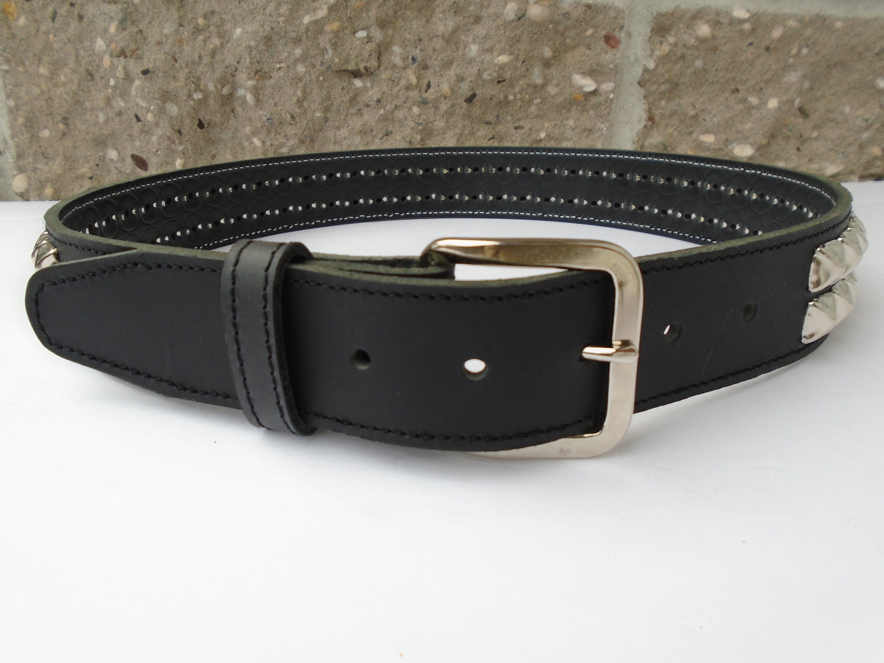 Premium 1-1/2 38mm Wide Full Grain Leather Belt 2 Rows | Etsy