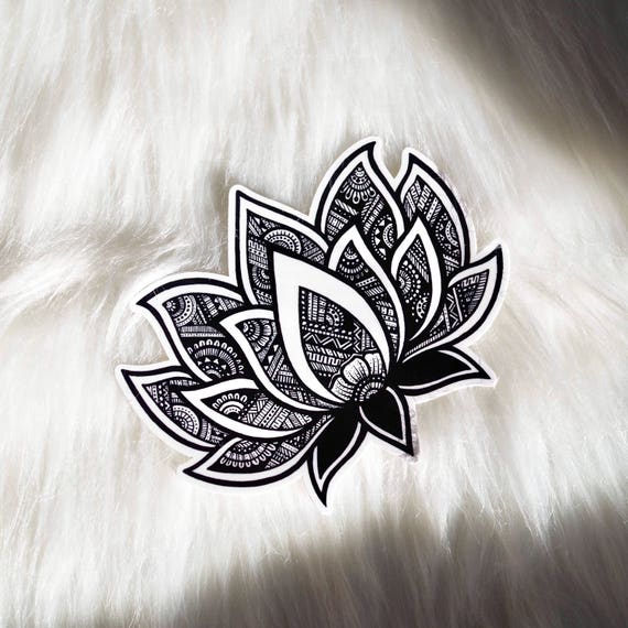 Zentangle Lotus Flower sticker