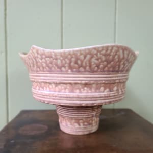 Modernist Stoneware Compote Ikebana, Made in Japan