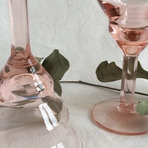 2 glasses Art Deco rose , wine , cocktails, 1960s Bild 4