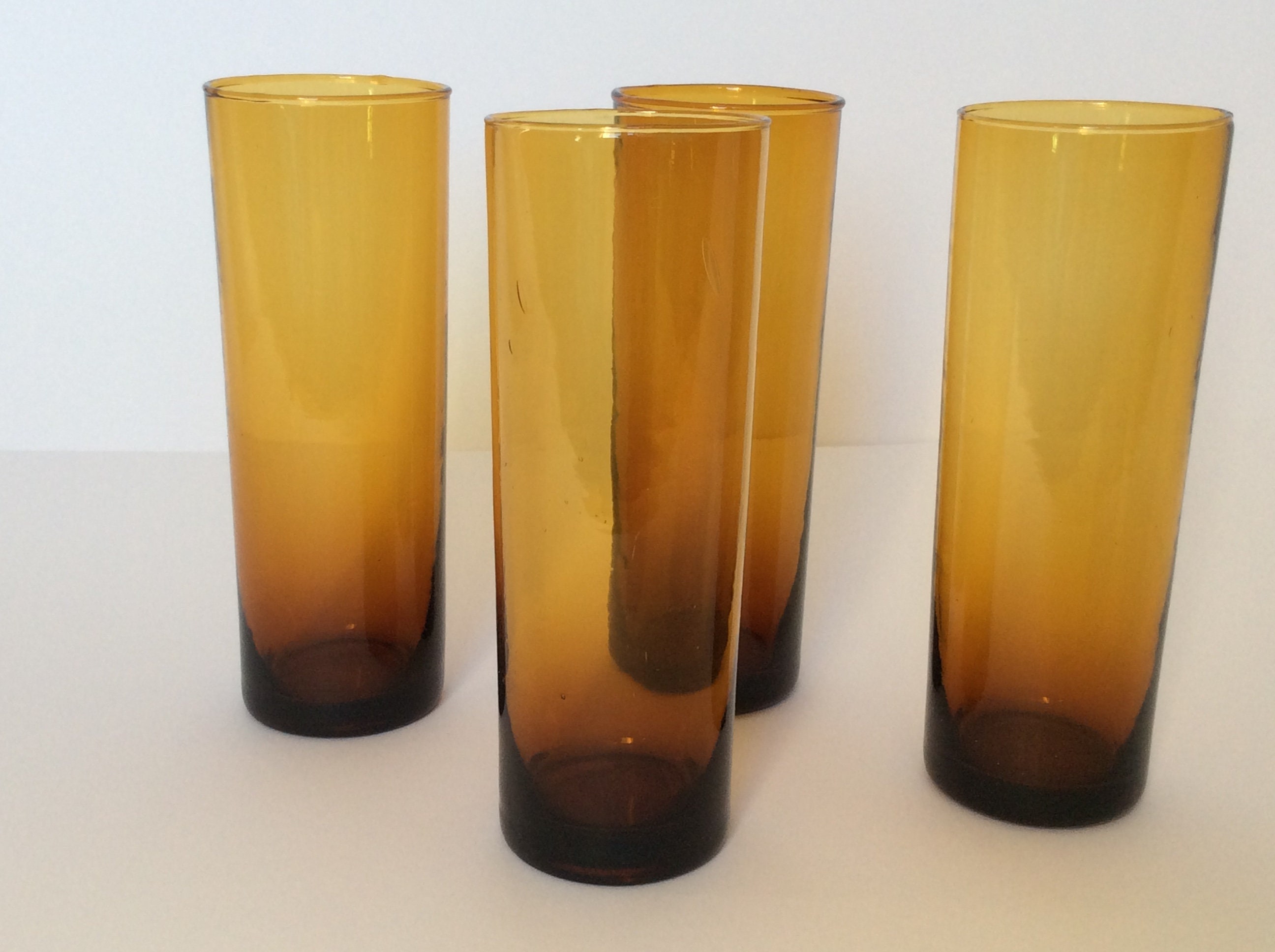 4 Grands Verres Ambrés , Année 70