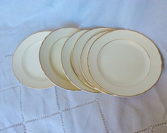 6 Assiettes plates ancienne de la manufacture  Salins