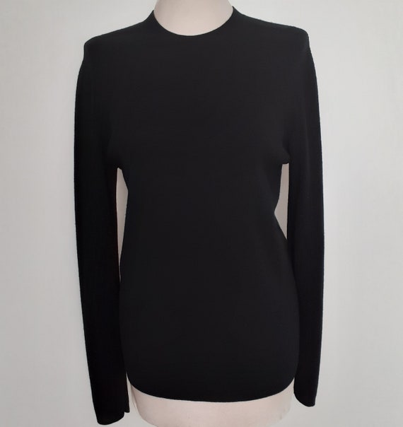 Chanel  Authentic black wool knitted sweater - image 2