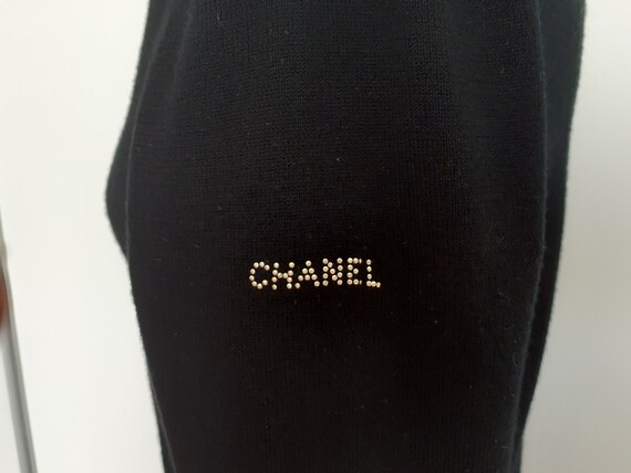 Chanel  Authentic black wool knitted sweater - image 5