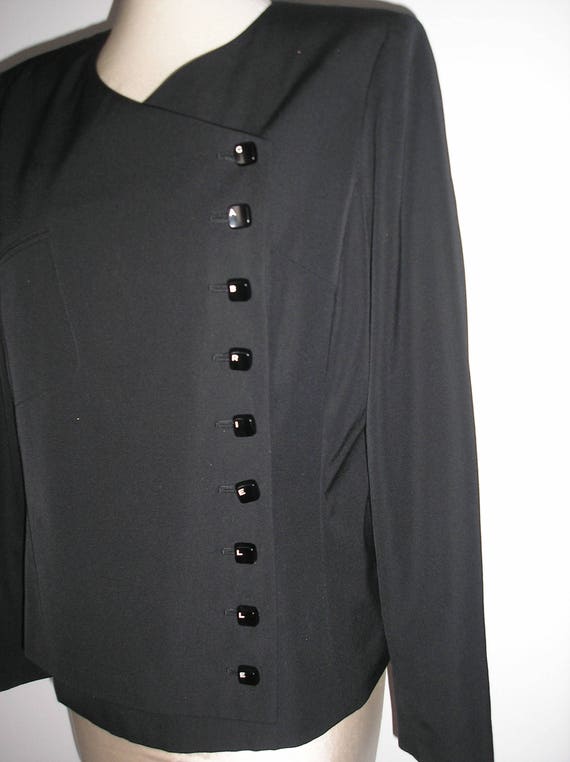 Authentic Chanel black wool "Gabrielle" button co… - image 5