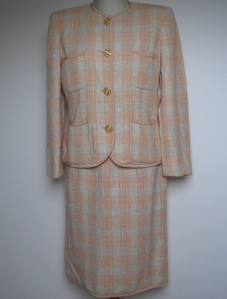 UNGARO Authentic Set suit jacket and skirt .