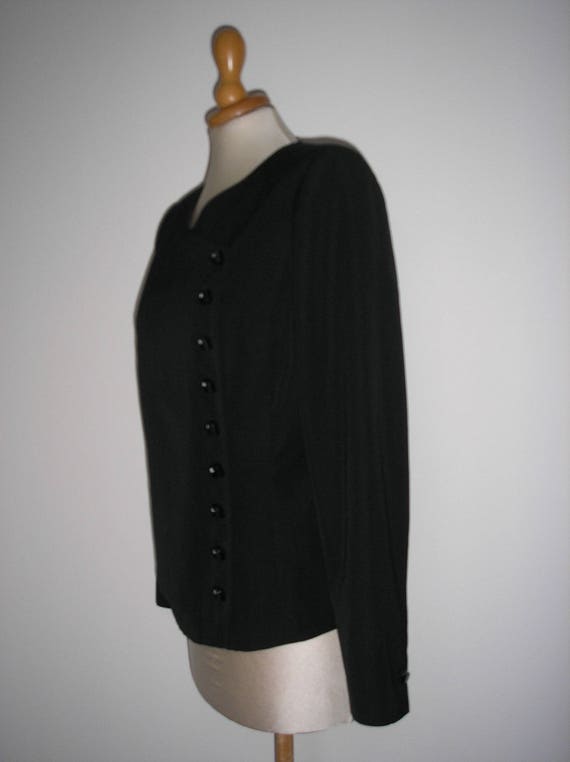 Authentic Chanel black wool "Gabrielle" button co… - image 10