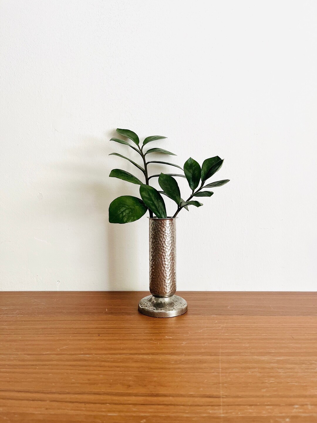 Small Metal Vase Beaten Metal Vase Handmade Italian Vase Etsy