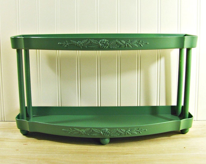 Vintage Green Plastic Shelf Bathroom Shelf Sage Green Shelf Etsy