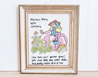 Garden Grow Mary Contrary Storage Child Room Decor Vintage Tin Box Nursery Rhyme by Horner Boy Blue Made in England GREAT CONDITION