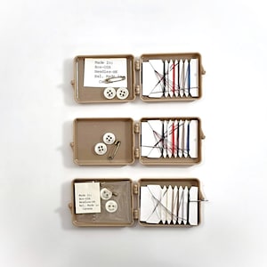 Vintage Set of 3 Sewing Kits, Travel Sewing Kits, Travel Gift, Mending Kits