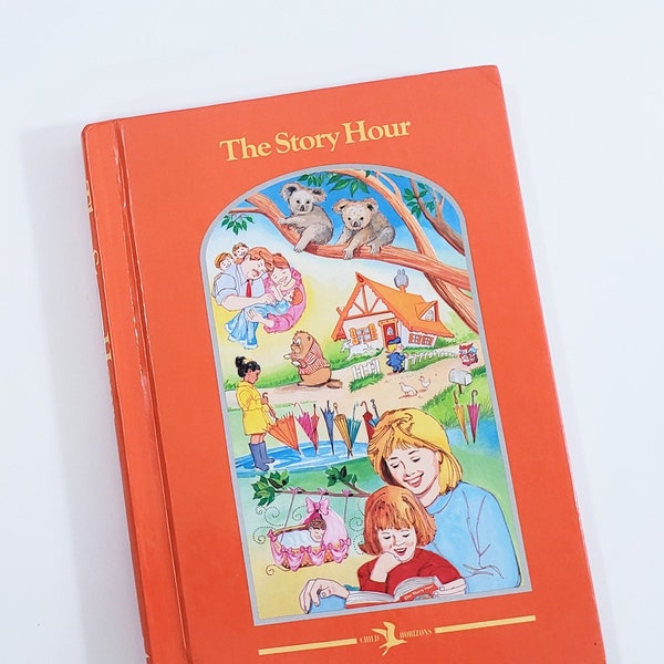 Vintage Children's Book, Child Horizons, The Story Hour, Children's Poem Book, Nursery Rhymes, Mother Goose, Story Book