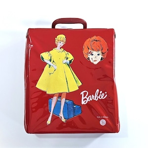 Vintage RED Barbie Case, Made In Germany, Yellow Flare Coat, 1960&#39;s Barbie, German Barbie