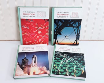 Vintage Encyclopedia Set, Science Encyclopedia, Science Book Set, Science Supplement Books, 1980's Encyclopedia