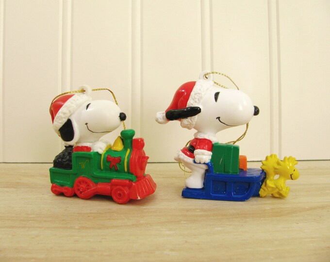 Vintage Snoopy Ornament Peanuts Ornament Woodstock Ornament Snoopy