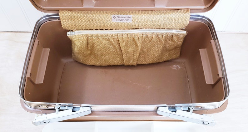 Vintage Samsonite Brown Train Case With Tray Samsonite Carry On Brown Luggage Brown Traincase Make Up Bag Craft Storage Doll Case