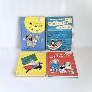 Vintage Dandelion Book Set, Double Sided Books, Babar, Beatrix Potter, Dandelion Library Books