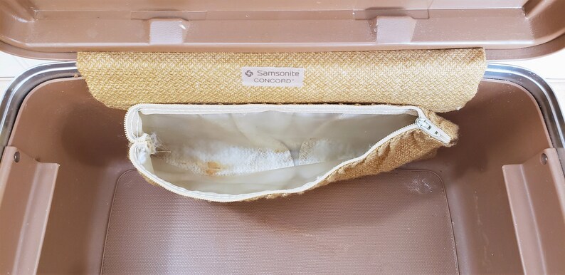 Vintage Samsonite Brown Train Case With Tray Samsonite Carry On Brown Luggage Brown Traincase Make Up Bag Craft Storage Doll Case