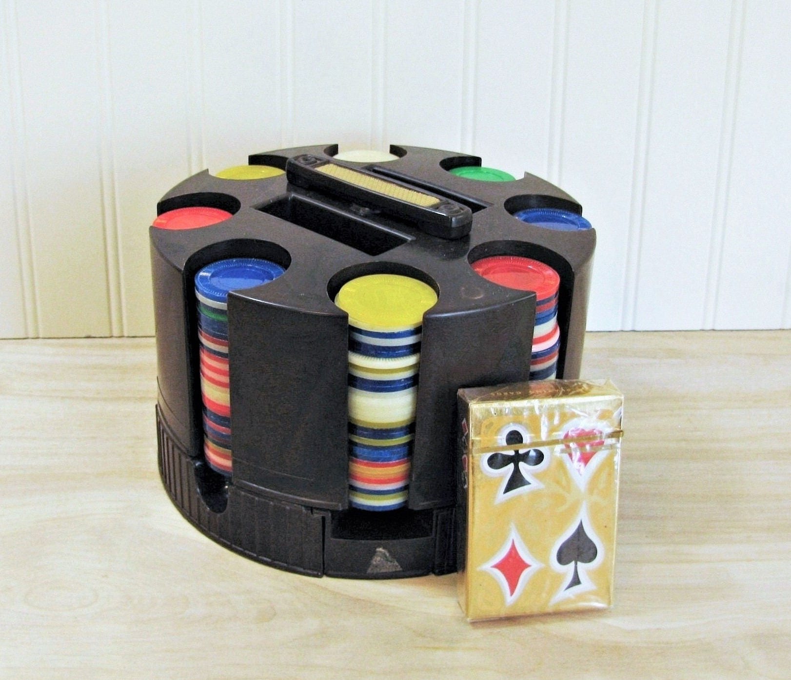 Vintage Revolving Poker Chip Carousel With Poker Chips and Etsy