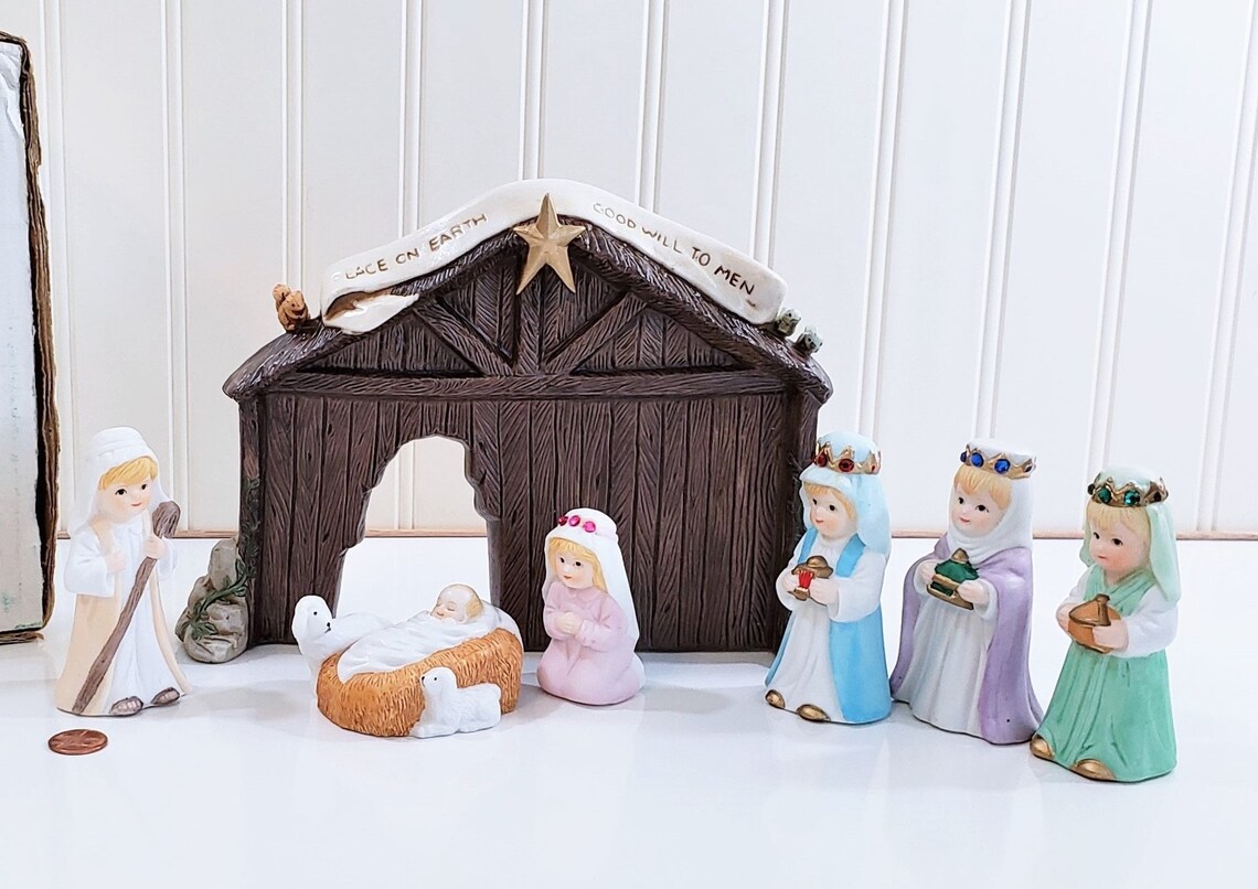 Vintage House of Lloyd Nativity Set Original Box Etsy