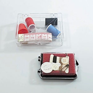 Vintage Sewing Kits, 2 Travel Sewing Kits, Travel Gift, Mending Kits