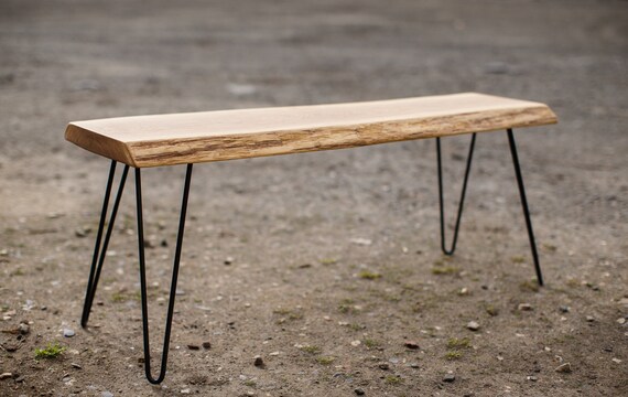 Waney Edge Solid Oak Bench Seat Any Size Seating Etsy