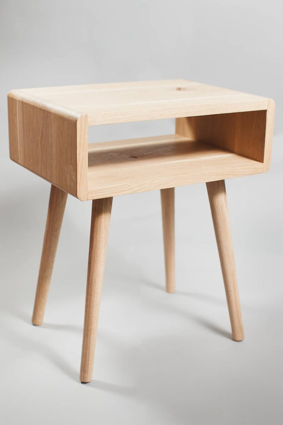 Solid Oak Bedside Table Vintage Retro Furniture Mid - Old Solid Oak Side Table Solid Oak Bedside Table Vintage Retro Furniture Mid - Old Solid Oak Side Table