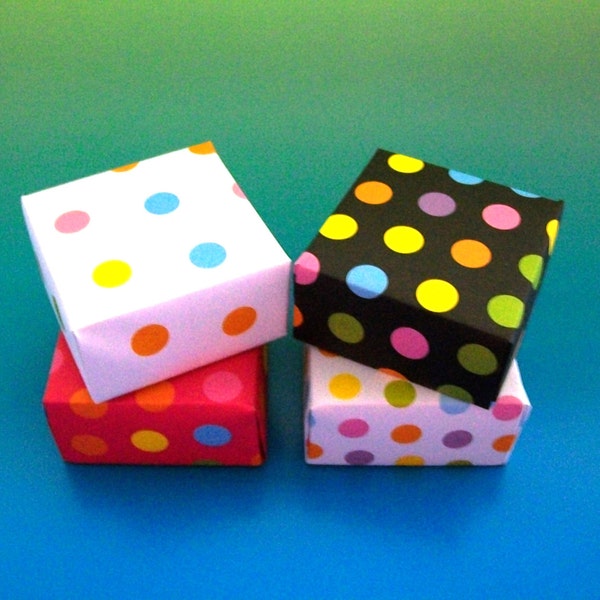 4 origami boxes . gift boxes . decorative boxes - party favor boxes . wedding favor boxes . jewelry box . bridal shower boxes