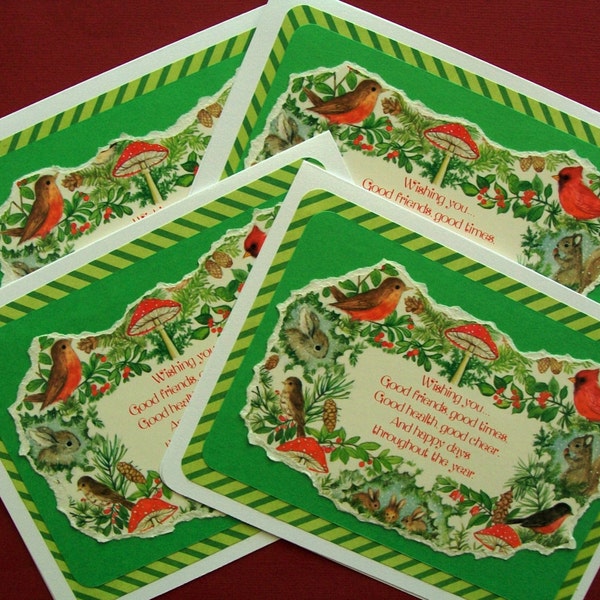 Large Christmas Cards - Four of the same Design - Christmas Cheer