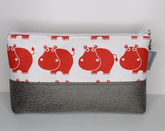 Pen bag, cosmetic bag, pencil bag hippo