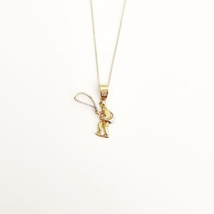 14K Gouden Visser Hanger. 14K Gele Vaste Vis Charme. Geen ketting