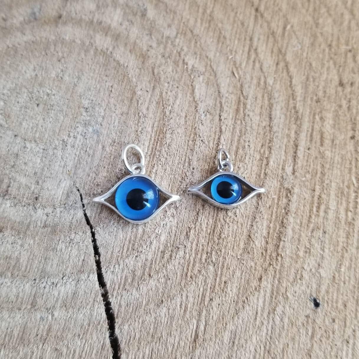 MariaFonte Charm Hand Mit Auge – 925er Silber Anhänger Mit Zirkonia | Glücksbringer Für Armband & Halskette