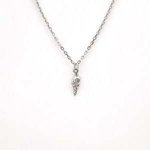 Muschel-Anhänger Halskette. 925 Sterling Silber. 925 Sterling Silber Halskette.