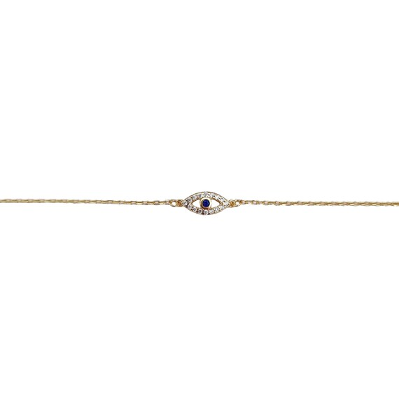 Bracciale fatto a mano con triplo occhio di vetro blu, gioielli in argento sterling 925 a forma di marchese, gioielli portafortuna e protezione, bracciale con catena da tennis - Italia