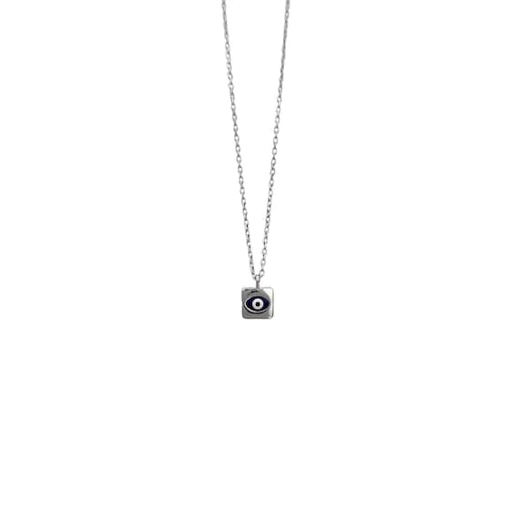 [IVE着用] Evil Eye Square 螺鈿 Necklace(925 Silver) IVE着用] Evil Eye Square 螺鈿 Necklace(925 Silver)