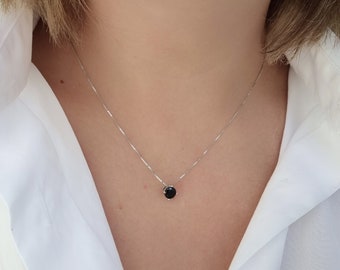 ネックレス・ペンダント TATIANA Silver 925 Black Heart Gemstone Necklace NZ2409 MUSINSA公式 | TATIANA (Silver 925) Black Heart Gemstone