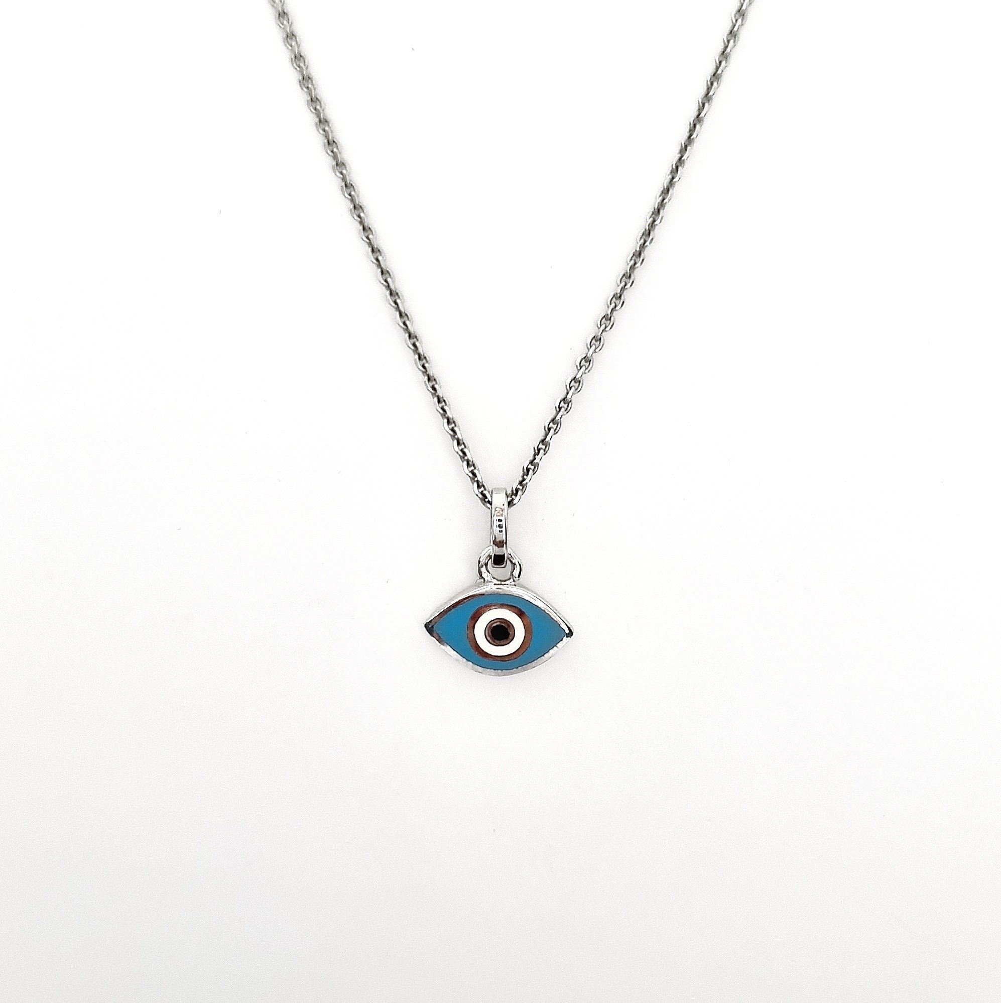 Collana In Argento Sterling Con Sole E Malocchio: Ciondolo In - Foto 4