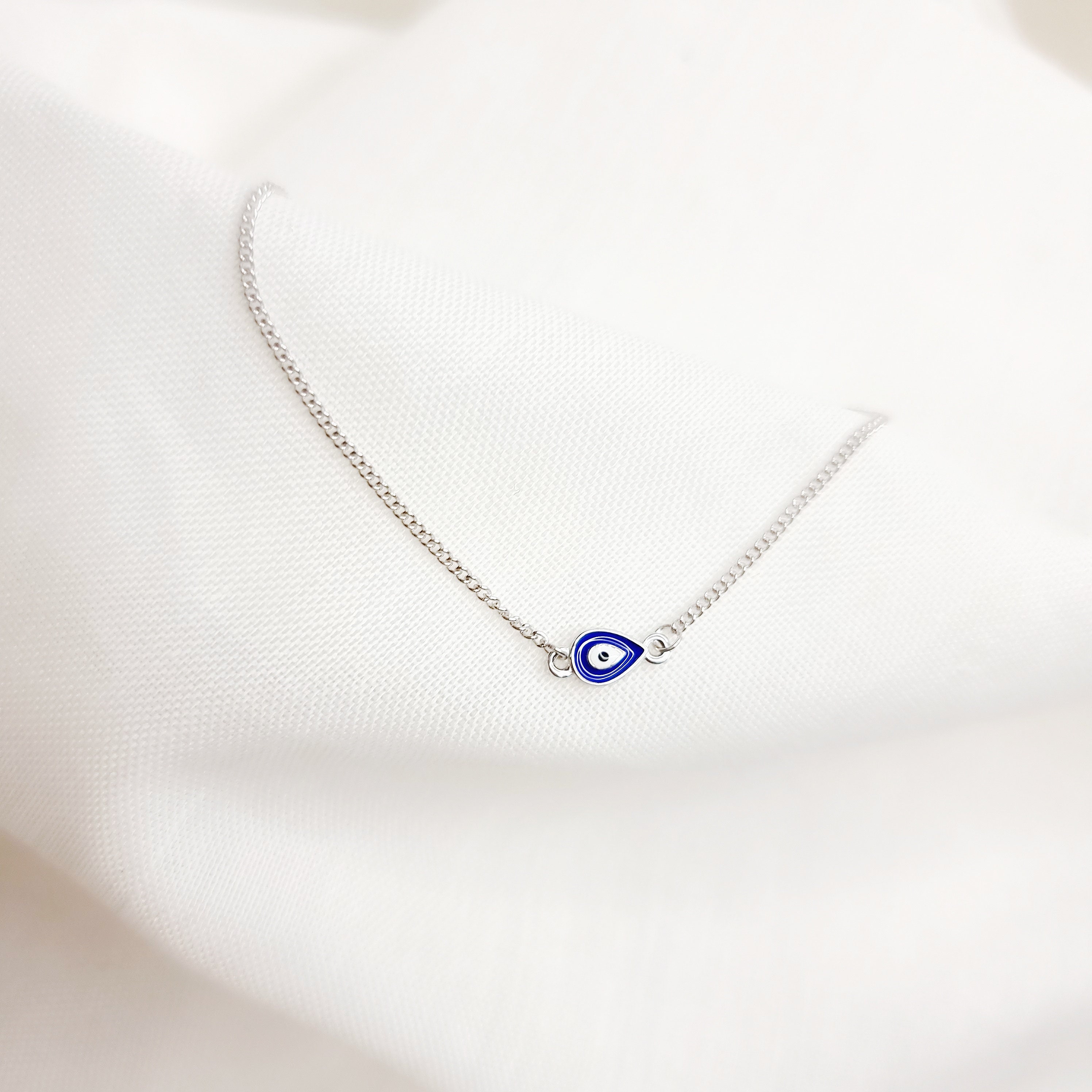 Ciondolo Occhio Blu | Talismano Gotico in Argento Sterling