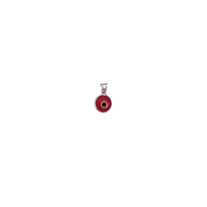 Srebrny czerwony grecki wisiorek Evil Eye. Srebro próby 925. Czerwone Evil Eye. Zawieszka na szczęście i ochronę. Bez łańcuszka.