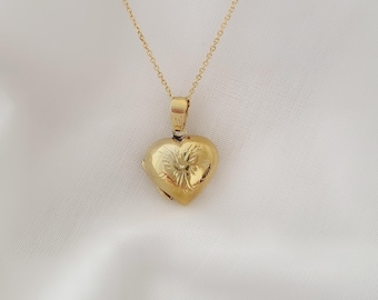 Herz Foto Locket Halskette 925 Sterling Silber, Vintage Style Bild Anhänger, Retro Fall