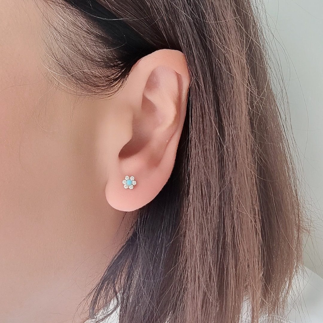 ◇wing bling◇ 14k post Marcia cubic flower two-way earrings il_1080xN.5358236614_4mcq.jpg
